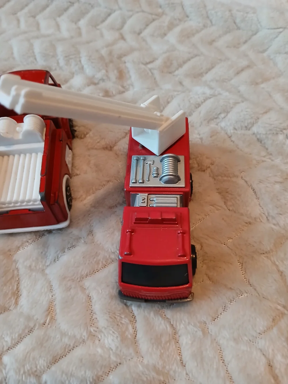 Vintage  Toy Fire Truck Lot of 4 Red/White 1992 & 1998